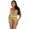 Comprar LEG AVENUE - SET CAMISETA & PANTALON REJILLA LIMA al mejor precio - Envíos Discretos