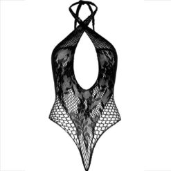 Comprar LEG AVENUE - TEDDY HALTER CON ENCAJE NEGRO al mejor precio - Envíos Discretos