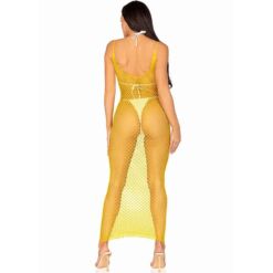 Comprar LEG AVENUE - VESTIDO DE REJILLA LARGO AMARILLO TALLA ÚNICA al mejor precio - Envíos Discretos