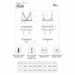Comprar LIVCO CORSETTI FASHION - BELITA LC 90231 SUJETADOR + PANTY + LIGUERO NEGRO L/XL al mejor precio - Envíos Discretos