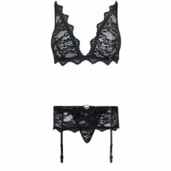 Comprar LIVCO CORSETTI FASHION - BELITA LC 90231 SUJETADOR + PANTY + LIGUERO NEGRO L/XL al mejor precio - Envíos Discretos