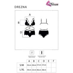 Comprar LIVCO CORSETTI FASHION - DREZNA LC 90733 SUJETADOR + PANTY NEGRO S/M al mejor precio - Envíos Discretos