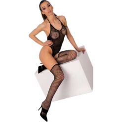 Comprar LIVCO CORSETTI FASHION - FLAMMEN LC 17355 SET BODY + MEDIAS NEGRO TALLA ÚNICA al mejor precio - Envíos Discretos