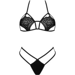 Comprar LIVCO CORSETTI FASHION - JIMENA LC 20216 SUJETADOR + TANGA NEGRO TALLA ÚNICA al mejor precio - Envíos Discretos