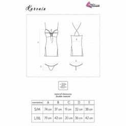 Comprar LIVCO CORSETTI FASHION - KARONIN LC 90628 FALDA + PANTY NEGRO S/M al mejor precio - Envíos Discretos