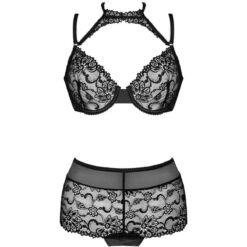 Comprar LIVCO CORSETTI FASHION - LINERA FOR THE SENSES COLLECTION SUJETADOR + PANTY NEGRO S/M al mejor precio - Envíos Discretos