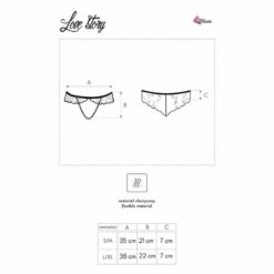 Comprar LIVCO CORSETTI FASHION - LOVE STORY LC 90679 PANTY CROTCHLESS NEGRO L/XL al mejor precio - Envíos Discretos