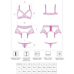 Comprar LIVCO CORSETTI FASHION - NAHIR LC 20214 SUJETADOR + PANTY + LIGUERO L/XL al mejor precio - Envíos Discretos