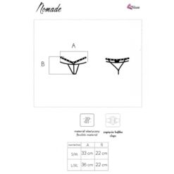 Comprar LIVCO CORSETTI FASHION - NOMADE TANGA CROTCHLESS NEGRO L/XL al mejor precio - Envíos Discretos