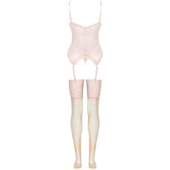 Comprar LIVCO CORSETTI FASHION - PERSINNE PEACH SET CORSET + PANTY + MEDIAS S/M al mejor precio - Envíos Discretos