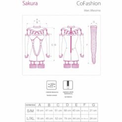 Comprar LIVCO CORSETTI FASHION - SAKURA CF 90357 MONO + GUANTES LARGOS + LIGUEROS NEGRO L/XL al mejor precio - Envíos Discretos