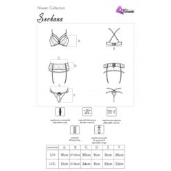 Comprar LIVCO CORSETTI FASHION - SNEHANA LC 90443 SUJETADOR + LIGUERO + PANTY NEGRO S/M al mejor precio - Envíos Discretos