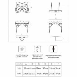 Comprar LIVCO CORSETTI FASHION - SOLEDAD LC 20217 SUJETADOR + PANTY + LIGUERO L/XL al mejor precio - Envíos Discretos