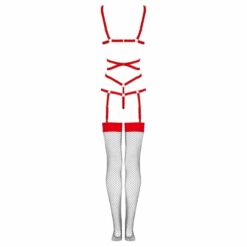 Comprar LIVCO CORSETTI FASHION - THIARA LC 20213 SET BODY + MEDIAS ROJA L/XL al mejor precio - Envíos Discretos