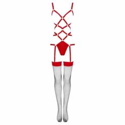 Comprar LIVCO CORSETTI FASHION - THIARA LC 20213 SET BODY + MEDIAS ROJA S/M al mejor precio - Envíos Discretos