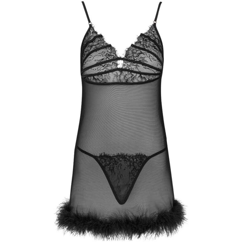 LIVCO CORSETTI FASHION - ZERUNAM SET BABYDOLL + TANGA NEGRO S/M - piKanteo | Despierta tu lado más piKante Comprar LIVCO CORSETTI FASHION - ZERUNAM SET BABYDOLL + TANGA NEGRO S/M al mejor precio - Envíos Discretos