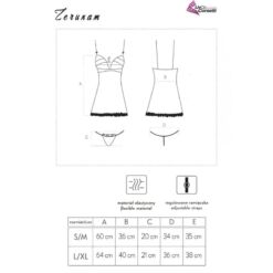 Comprar LIVCO CORSETTI FASHION - ZERUNAM SET BABYDOLL + TANGA NEGRO S/M al mejor precio - Envíos Discretos