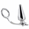 Comprar METAL HARD - ANILLO ACERO CON PLUG ANAL 80 X 55 MM al mejor precio - Envíos Discretos