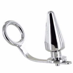 Comprar METAL HARD - ANILLO ACERO CON PLUG ANAL 80 X 55 MM al mejor precio - Envíos Discretos