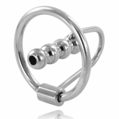 Comprar METAL HARD - ANILLO GLANDE CON PLUG URETRAL 30MM al mejor precio - Envíos Discretos