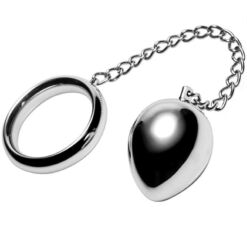 Comprar METAL HARD - COCK RING 40MM + CADENA CON BOLA METAL al mejor precio - Envíos Discretos