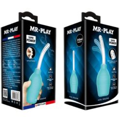 Comprar MR PLAY - PERA ANAL DUCHA DE GOMA AZUL al mejor precio - Envíos Discretos