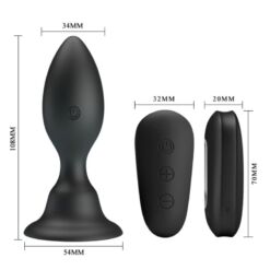 Comprar MR PLAY - PLUG ANAL CON VIBRACIÓN NEGRO CONTROL REMOTO al mejor precio - Envíos Discretos