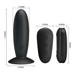 Comprar MR PLAY - PLUG ANAL CON VIBRACIÓN NEGRO CONTROL REMOTO al mejor precio - Envíos Discretos