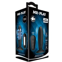 Comprar MR PLAY - PLUG ANAL CON VIBRACIÓN NEGRO CONTROL REMOTO al mejor precio - Envíos Discretos