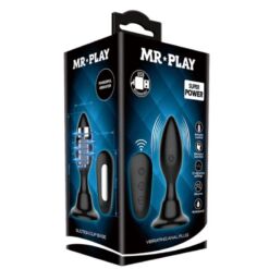Comprar MR PLAY - PLUG ANAL CON VIBRACIÓN NEGRO CONTROL REMOTO al mejor precio - Envíos Discretos
