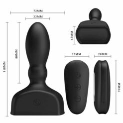 Comprar MR PLAY - PLUG ANAL HINCHABLE NEGRO CONTROL REMOTO al mejor precio - Envíos Discretos