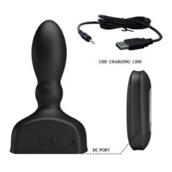 Comprar MR PLAY - PLUG ANAL HINCHABLE NEGRO CONTROL REMOTO al mejor precio - Envíos Discretos