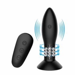 Comprar MR PLAY - PLUG CON BOLAS ROTADORAS NEGRO CONTROL REMOTO al mejor precio - Envíos Discretos
