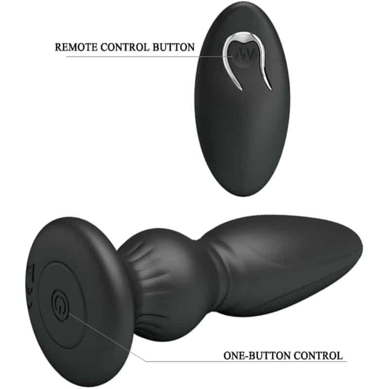 MR PLAY - VIBRADOR POTENTE CONTROL REMOTO ANAL PLUG NEGRO - piKanteo | Despierta tu lado más piKante Comprar MR PLAY - VIBRADOR POTENTE CONTROL REMOTO ANAL PLUG NEGRO al mejor precio - Envíos Discretos