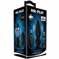 Comprar MR PLAY - VIBRADOR POTENTE CONTROL REMOTO ANAL PLUG NEGRO al mejor precio - Envíos Discretos