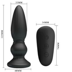Comprar MR PLAY - VIBRADOR POTENTE CONTROL REMOTO ANAL PLUG NEGRO al mejor precio - Envíos Discretos