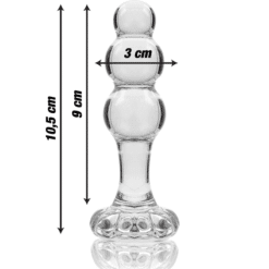 Comprar NEBULA SERIES BY IBIZA - MODELO 1 PLUG CRISTAL TRANSPARENTE 10.5 CM -O- 3 CM al mejor precio - Envíos Discretos