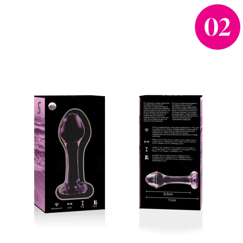 NEBULA SERIES BY IBIZA - MODELO 2 PLUG CRISTAL ROSA 11 CM -O- 3.5 CM - piKanteo | Despierta tu lado más piKante Comprar NEBULA SERIES BY IBIZA - MODELO 2 PLUG CRISTAL ROSA 11 CM -O- 3.5 CM al mejor precio - Envíos Discretos