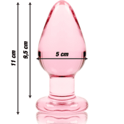 Comprar NEBULA SERIES BY IBIZA - MODELO 3 PLUG CRISTAL ROSA 11 CM -O- 5 CM al mejor precio - Envíos Discretos