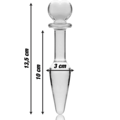 Comprar NEBULA SERIES BY IBIZA - MODELO 7 PLUG CRISTAL TRANSPARENTE 13.5 CM -O- 3 CM al mejor precio - Envíos Discretos