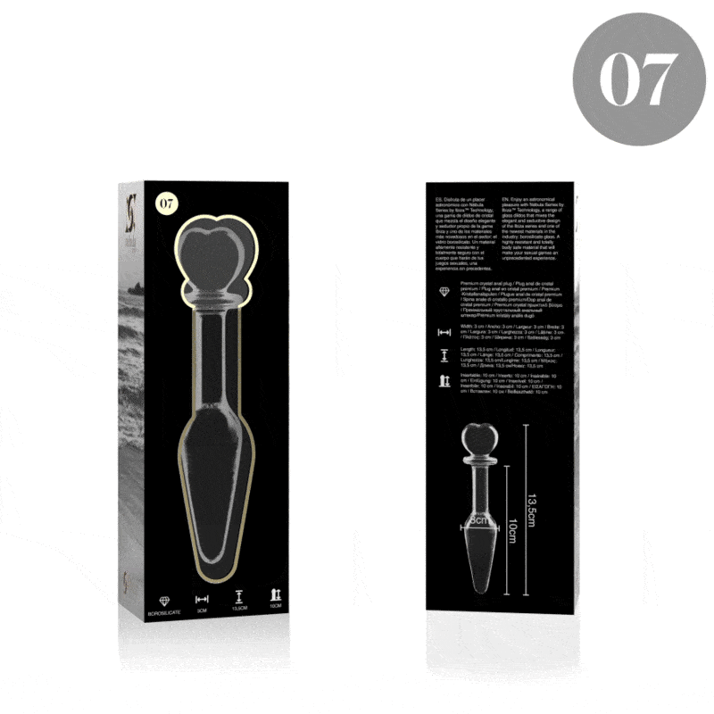 NEBULA SERIES BY IBIZA - MODELO 7 PLUG CRISTAL TRANSPARENTE 13.5 CM -O- 3 CM - piKanteo | Despierta tu lado más piKante Comprar NEBULA SERIES BY IBIZA - MODELO 7 PLUG CRISTAL TRANSPARENTE 13.5 CM -O- 3 CM al mejor precio - Envíos Discretos