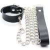 Comprar OHMAMA FETISH - COLLAR PARA PENE Y CORREA PIEL CON CADENA METALICA al mejor precio - Envíos Discretos