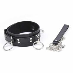 Comprar OHMAMA FETISH - COLLAR SUMISION CON 3 ANILLAS al mejor precio - Envíos Discretos