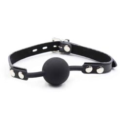 Comprar OHMAMA FETISH - MORDAZA SILICONA CON CORREA PIEL (CANDADO INCLUIDO) al mejor precio - Envíos Discretos