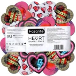 Comprar PASANTE - PRESERVATIVO ROJO FORMA CORAZON BOLSA 144 UNIDADES al mejor precio - Envíos Discretos