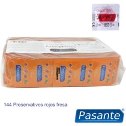Comprar PASANTE - PRESERVATIVO SABOR FRESA BOLSA 144 UNIDADES al mejor precio - Envíos Discretos