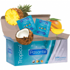 Comprar PASANTE - PRESERVATIVOS SABORES TROPICAL 144 UNIDADES al mejor precio - Envíos Discretos