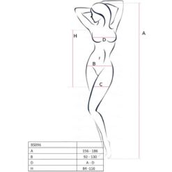 Comprar PASSION - BS096 BODYSTOCKING BLANCO TALLA ÚNICA al mejor precio - Envíos Discretos