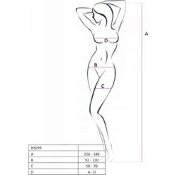 Comprar PASSION - BS099 BODYSTOCKING BLANCO TALLA ÚNICA al mejor precio - Envíos Discretos