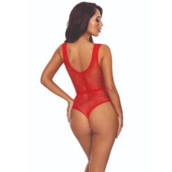 Comprar PASSION - BS115 BODYSTOCKING REJILLA ROJO al mejor precio - Envíos Discretos